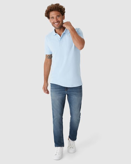 Calça Masculina Slim Cropped Em Jeans Com Elastano