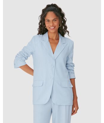 Blazer Feminino Com Bolso Frontal Em Viscolinho