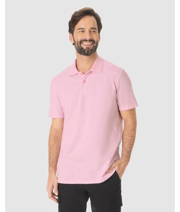 Camisa Polo Básica Masculina Gola Retilínea Em Piquet Stretch