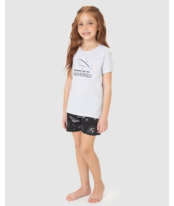 Pijama Infantil Menina Somos Um Só Universo Em Algodão Malwee Kids