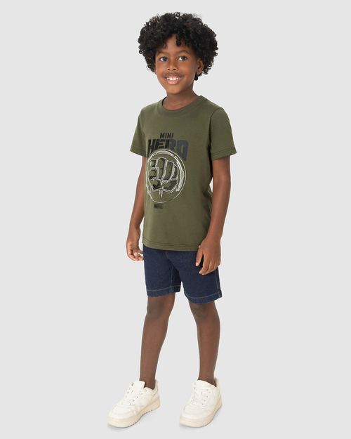 Camiseta Infantil Menino Avengers Mini Hero Em Algodão Malwee Kids