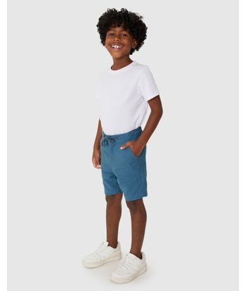 Bermuda Infantil Menino Chino Cadarço Funcional Em Linho Malwee Kids