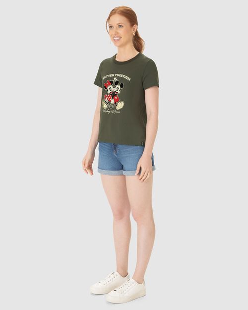 Camiseta Feminina Mickey Better Together Em Algodão