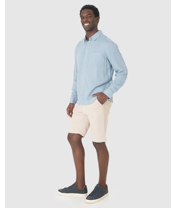 Camisa Masculina Regular Manga Longa Em Viscolinho