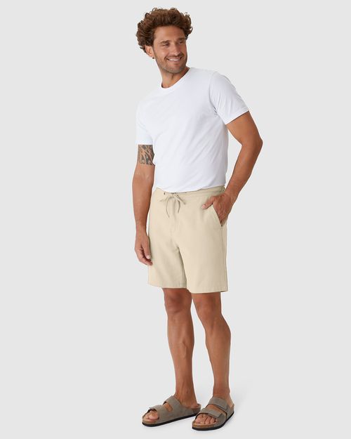 Bermuda Masculina Chino Cadarço Funcional Em Linho