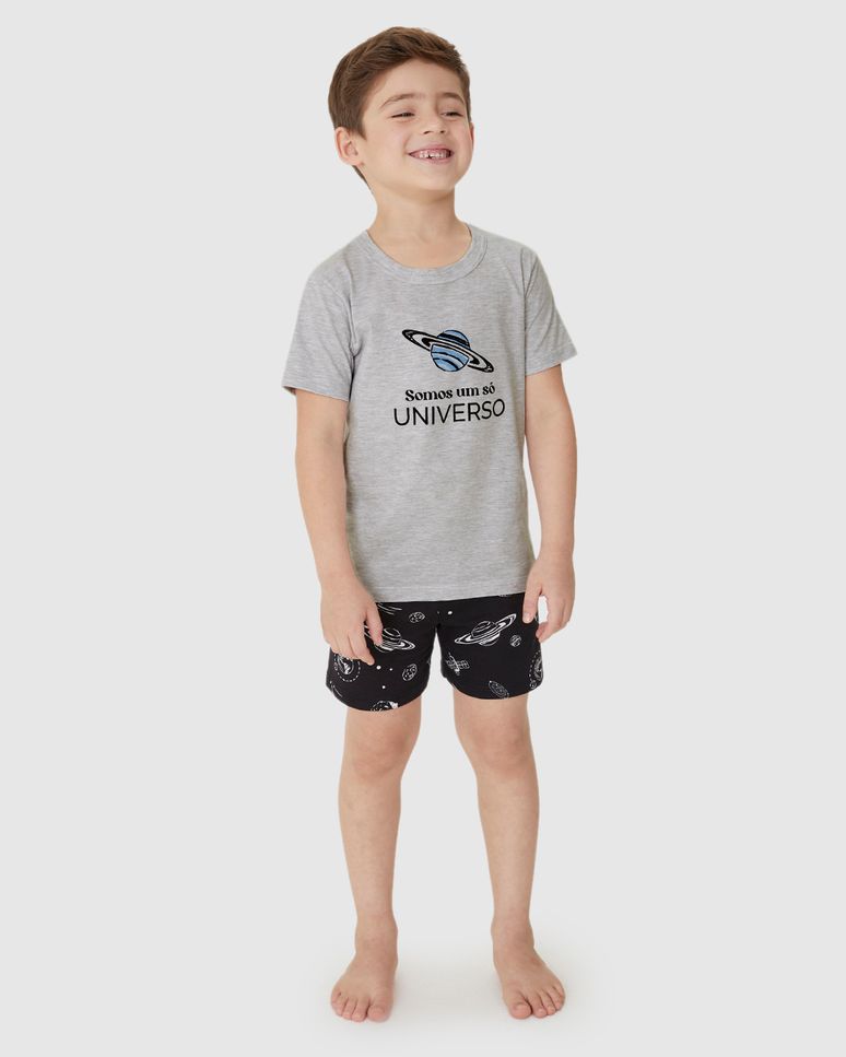 Pijama Infantil Menino Somos Um Só Universo Em Algodão Malwee Kids
