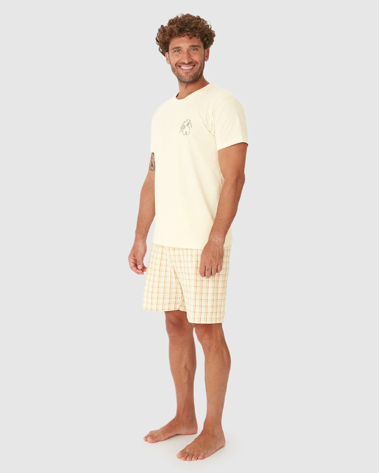 Pijama Curto Masculino Clube da Preguiça Em Algodão
