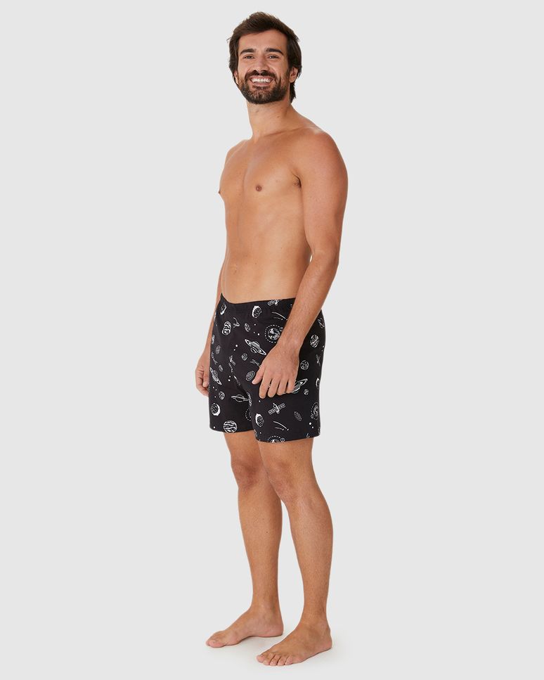 Shorts Masculino De Pijama Cós Elástico Em Algodão