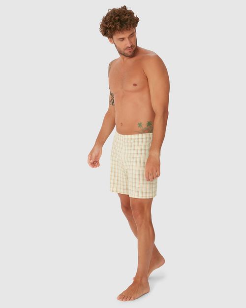 Shorts Masculino De Pijama Cós Elástico Em Algodão