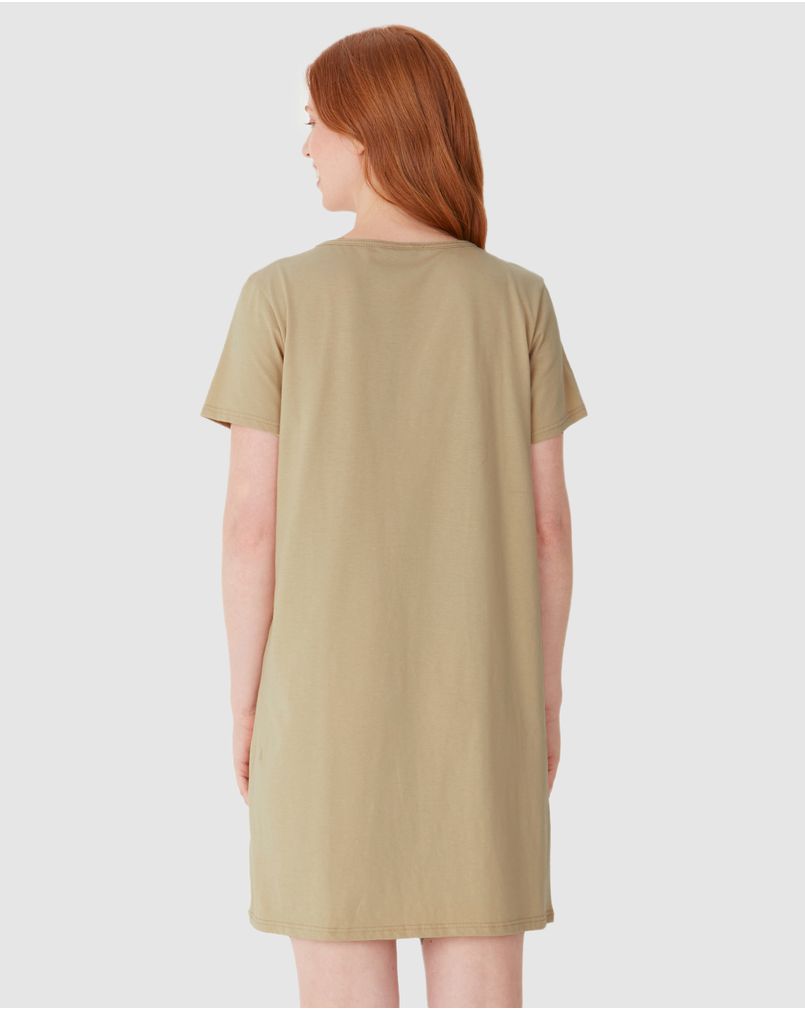 Camisola Feminina Mickey Good Night Em Malha Algodão BEGE - Malwee