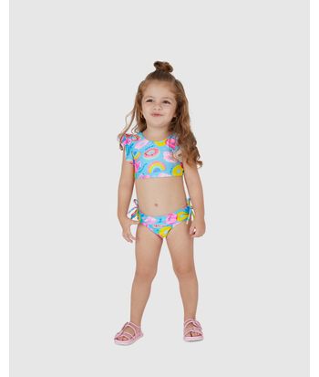 Biquíni Infantil Menina Dia De Sol! Em Malha UV50+ Malwee Kids
