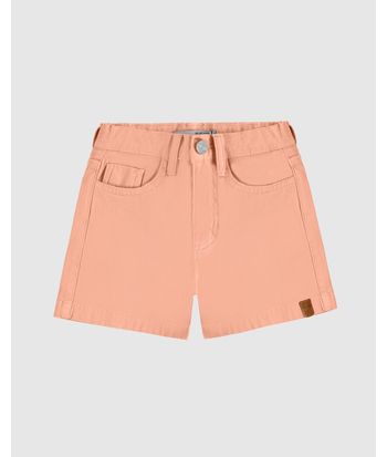 Shorts Infantil Menina Cintura Elástico Ajustável Em Sarja Stretch Malwee Kids