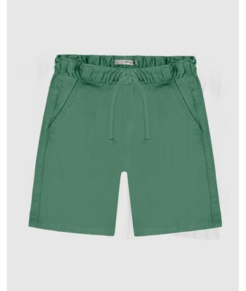Bermuda Infantil Menino Cadarço Frontal Em Sarja Com Elastano Malwee Kids