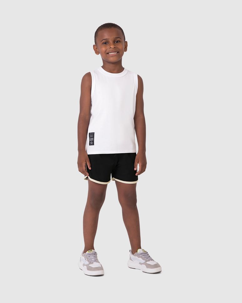 Regata Infantil Menino Estampa Lateral Em Malha Movimento Anti Odor Malwee Kids