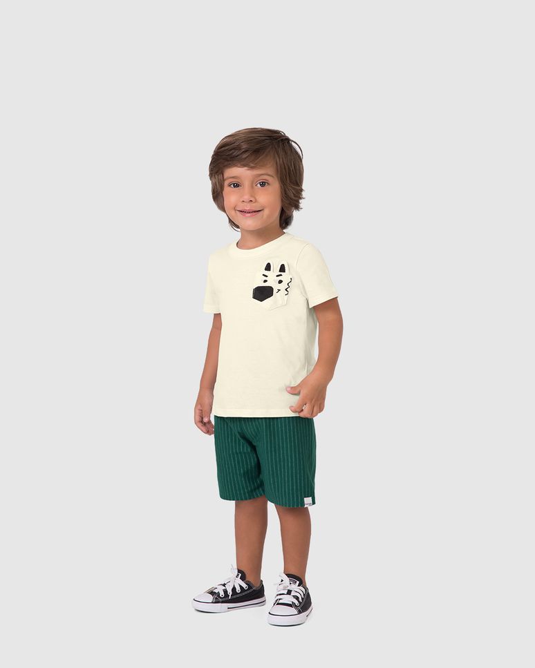 Conjunto Infantil Menino Aplique Interativo Em Algodão Malwee Kids