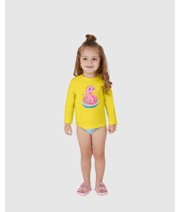 Conjunto Infantil Menina Vamos Nos Divertir! Em Malha UV50+ Malwee Kids