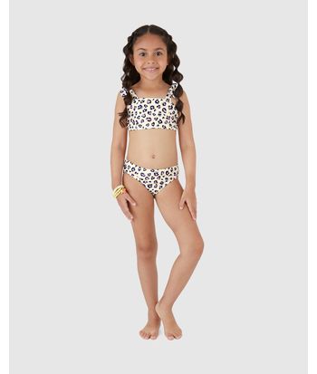 Biquíni Infantil Menina Reto Estampa Animal Print Em Malha UV50+ Malwee Kids