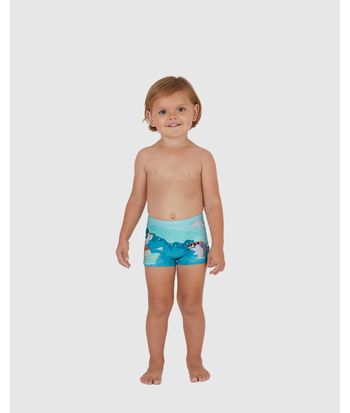 Sunga Boxer Infantil Menino Cadarço Interno Em Malha UV50+ Malwee Kids