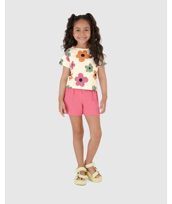 Blusa Infantil Menina Box Estampada Em Algodão Malwee Kids