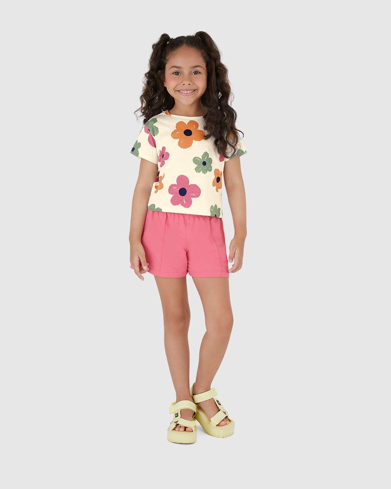 Blusa Infantil Menina Box Estampada Em Algodão Malwee Kids