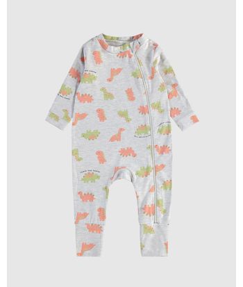 Macacão Bebê Unissex Estampado Pezinho Em Algodão Malwee Kids