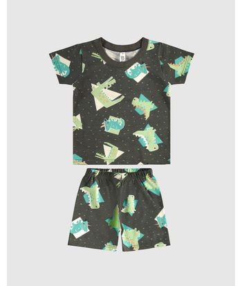Pijama Infantil Menino Estampado Brilha No Escuro Em Algodão Malwee Kids