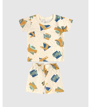Pijama Infantil Menino Estampado Brilha No Escuro Em Algodão Malwee Kids