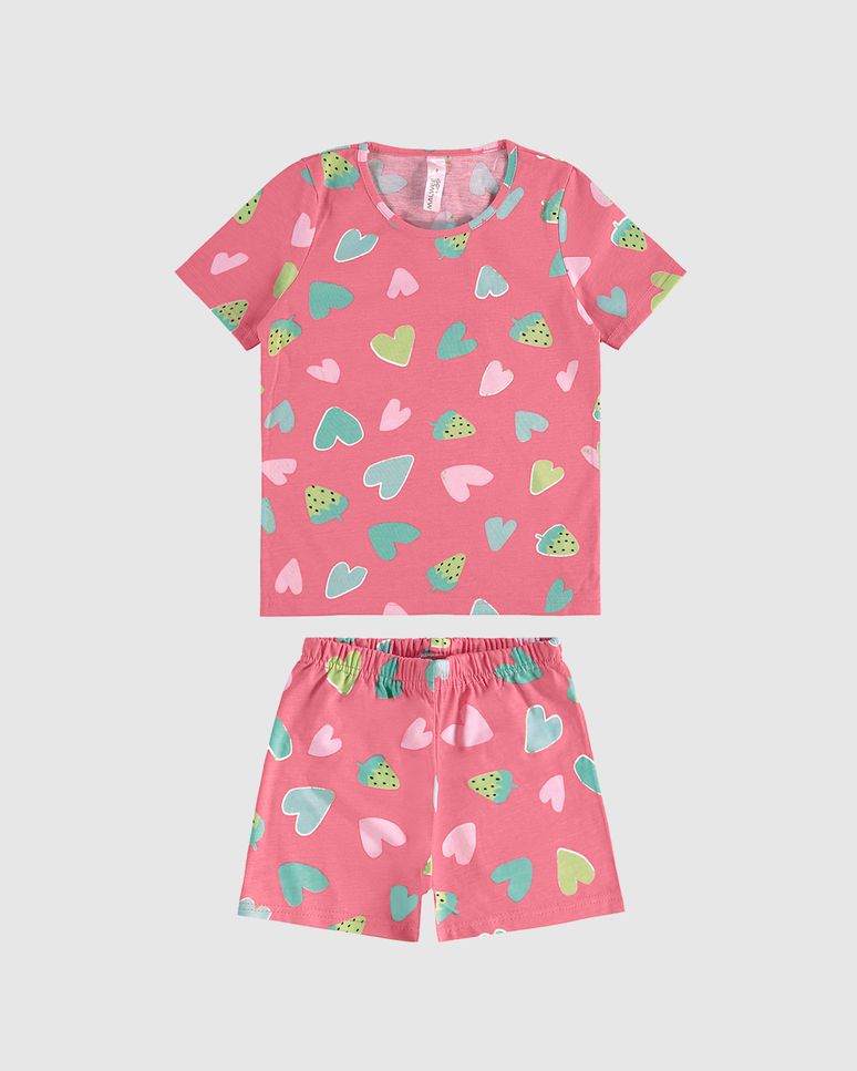 Pijama Infantil Menina Estampado Brilha No Escuro Em Algodão Malwee Kids