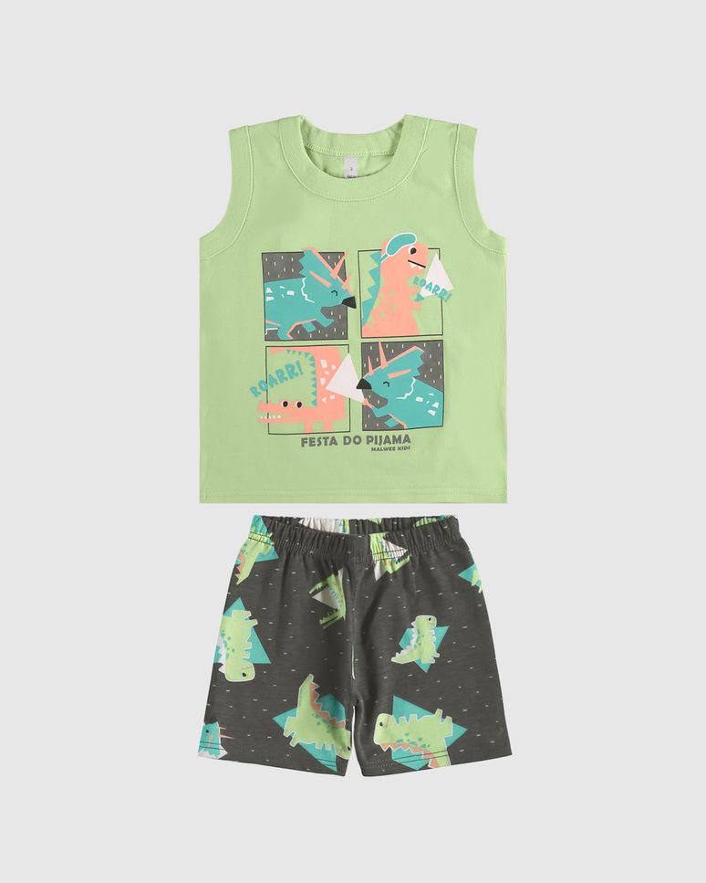 Pijama Curto Infantil Menino Festa Do Pijama Em Algodão Malwee Kids