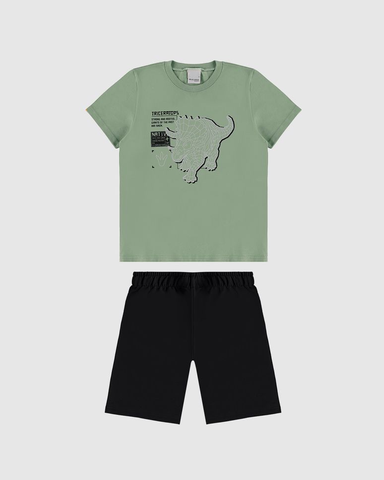 Conjunto Infantil Menino Camiseta Manga Curta E Bermuda Malwee Kids
