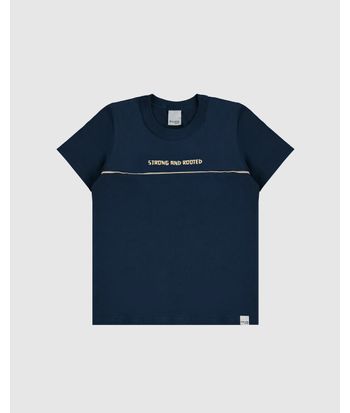 Camiseta Infantil Menino Strong And Rooted Em Algodão Malwee Kids