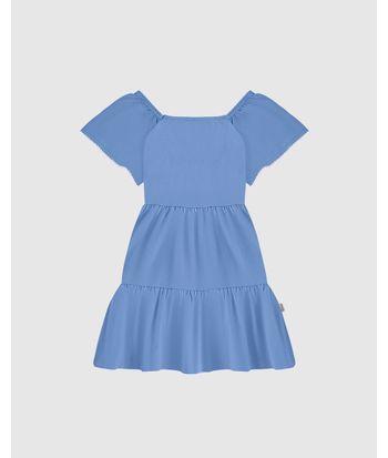 Vestido Infantil Marias Decote Reto Em Algodão Malwee Kids