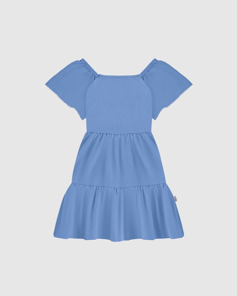Vestido Infantil Marias Decote Reto Em Algodão Malwee Kids