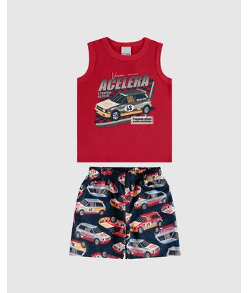 Conjunto Infantil Menino Vrum Vrum Acelera Em Algodão Malwee Kids