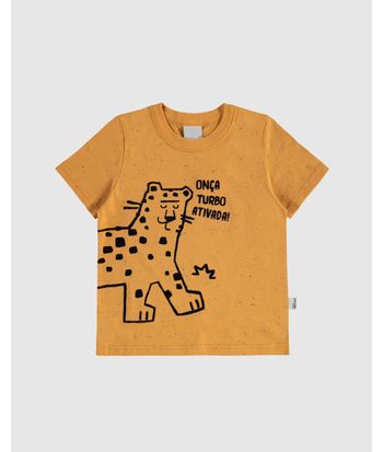 Camiseta Infantil Menino Onça Turbo Ativada! Em Malha Botonê Malwee Kids