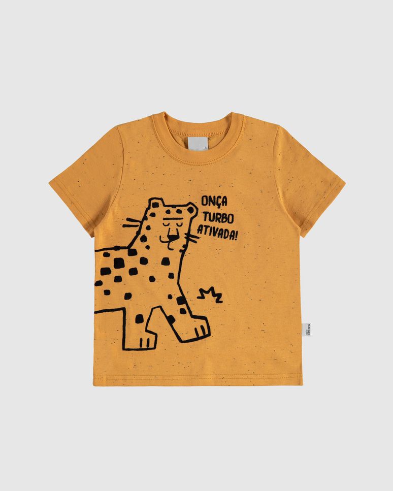 Camiseta Infantil Menino Onça Turbo Ativada! Em Malha Botonê Malwee Kids