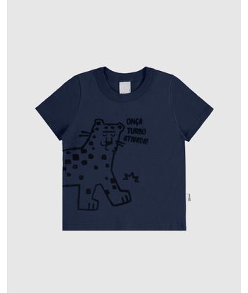 Camiseta Infantil Menino Onça Turbo Ativada! Em Malha Botonê Malwee Kids