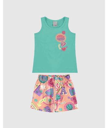 Conjunto Infantil Menina Campeãs Em Algodão Malwee Kids