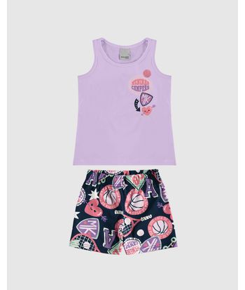Conjunto Infantil Menina Campeãs Em Algodão Malwee Kids