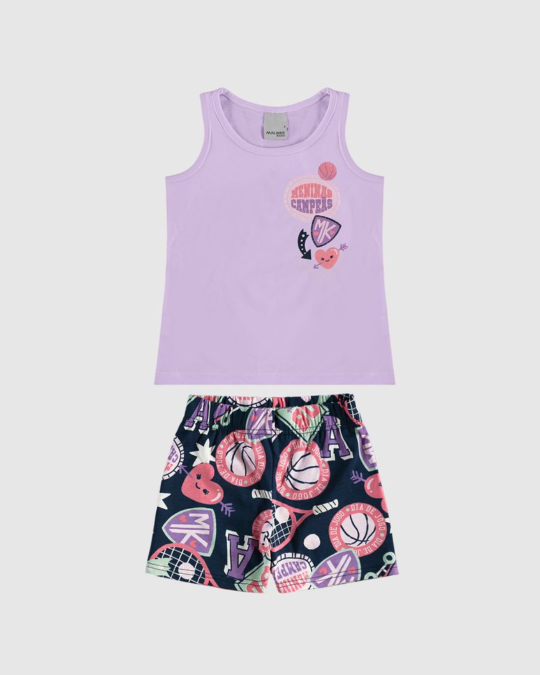 Conjunto Infantil Menina Campeãs Em Algodão Malwee Kids