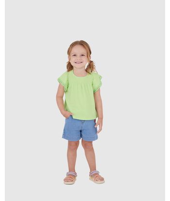 Blusa Bata Infantil Menina Estampa Puff Em Algodão Malwee Kids