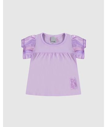 Blusa Bata Infantil Menina Estampa Puff Em Algodão Malwee Kids