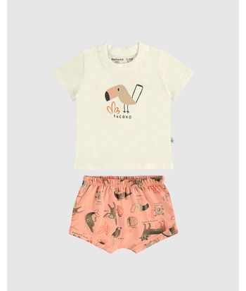 Conjunto Infantil Menino Estampa Tucano Em Algodão Malwee Kids