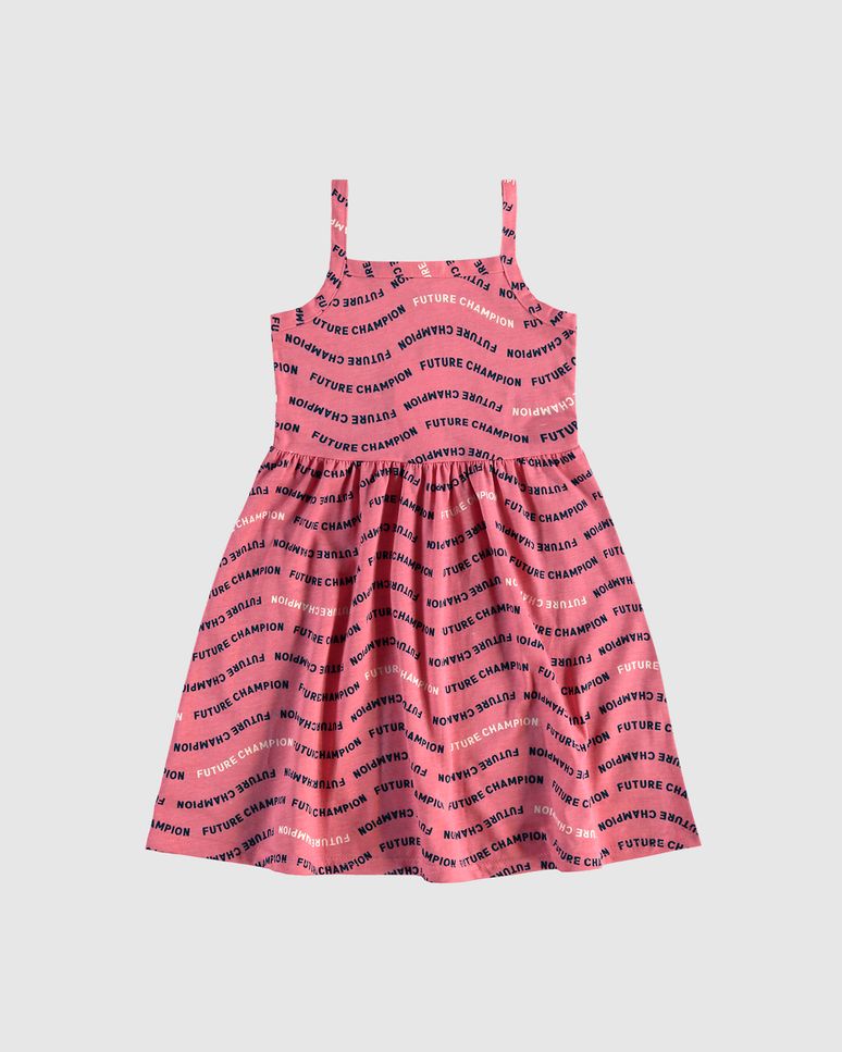Vestido Infantil Rodado Decote Reto Em Algodão Malwee Kids