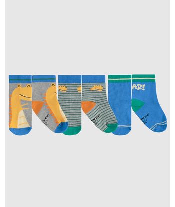 Kit 3 Meias Infantis Unissex Cano Curto Malwee Kids