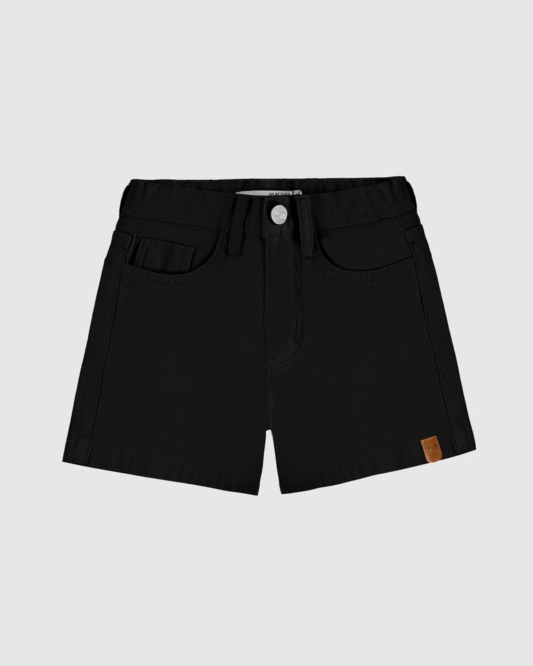Shorts Infantil Menina Cintura Elástico Ajustável Em Sarja Stretch Malwee Kids