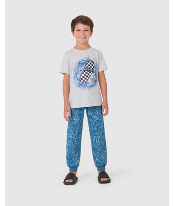 Pijama Infantil Menino 3 Peças Awesome Em Algodão Malwee Kids