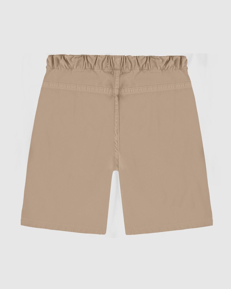 Bermuda Infantil Menino Cadarço Frontal Em Sarja Com Elastano Malwee Kids