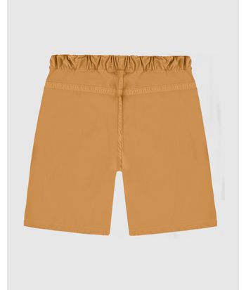 Bermuda Infantil Menino Cadarço Frontal Em Sarja Com Elastano Malwee Kids