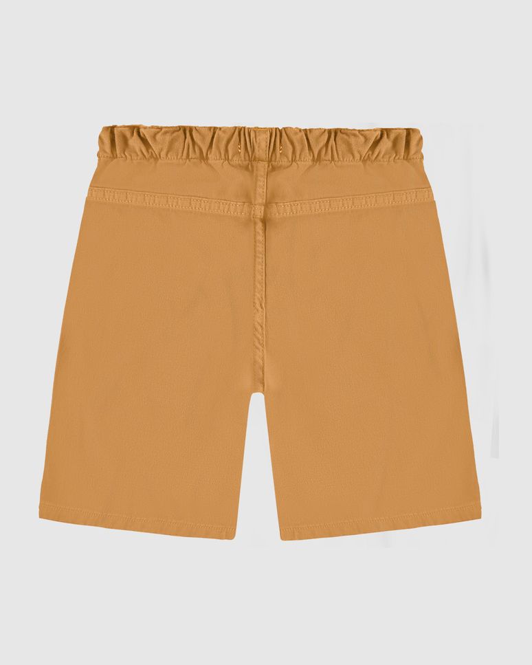 Bermuda Infantil Menino Cadarço Frontal Em Sarja Com Elastano Malwee Kids